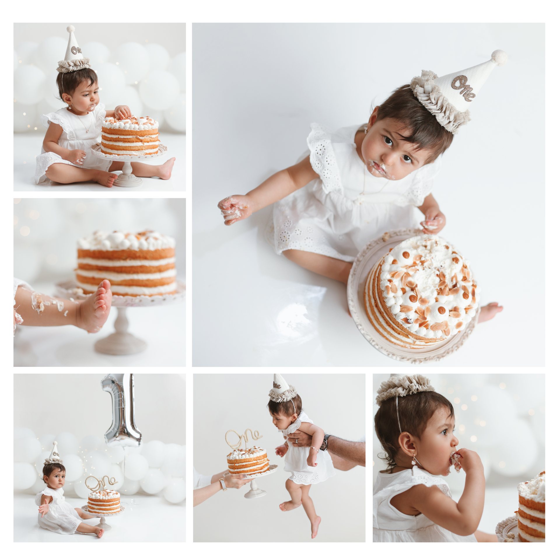 نموذج تصميم كولاج بلقطات عيد الميلاد الأول